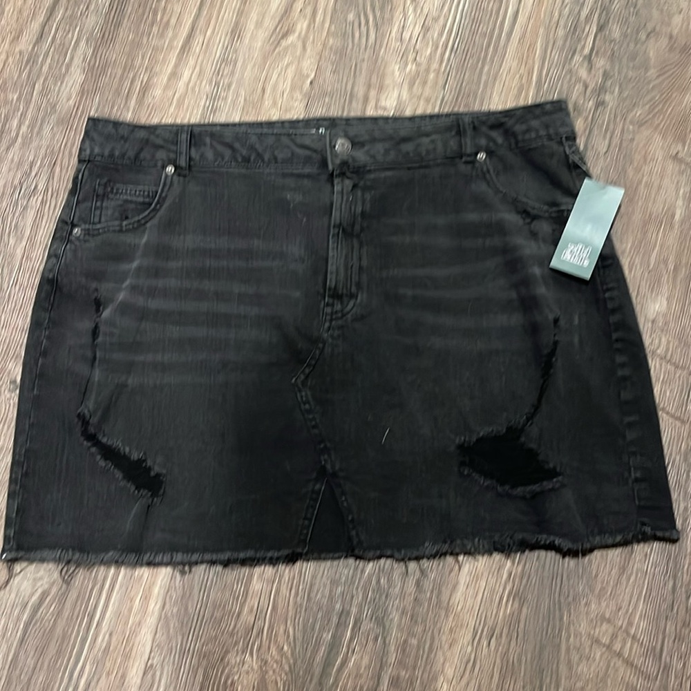 Wild Fable Distressed Denim Mini Skirt